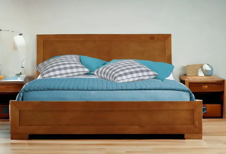 Brown Wood Twin Bed Frame