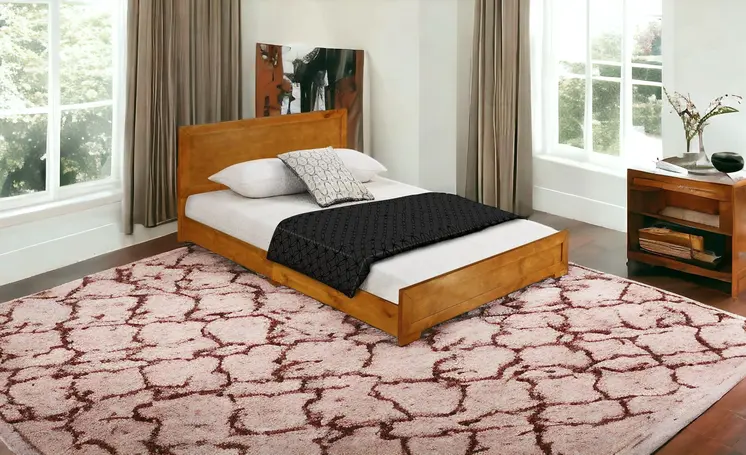 Oak Wood King Bed Frame
