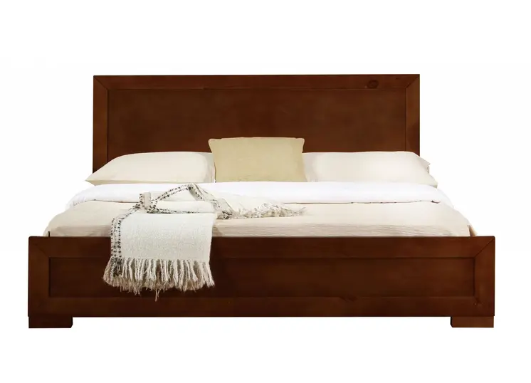Brown Solid and Manufactured Wood Full Bed Frame