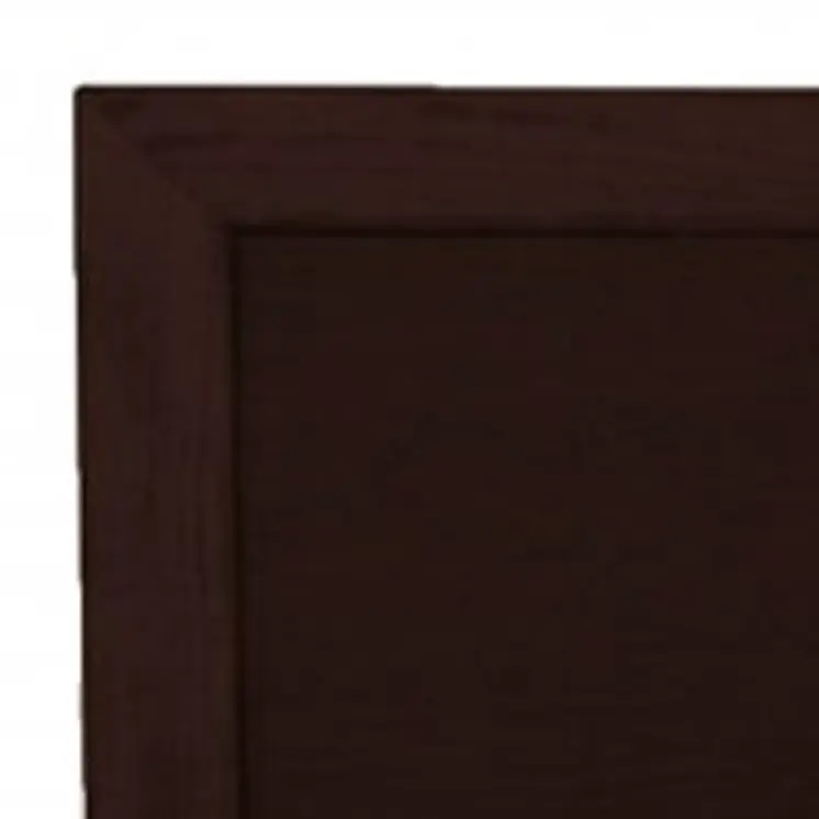 Espresso Solid and Manufactured Wood Queen Bed Frame