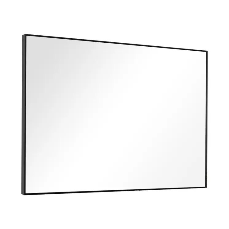 38" Black Plastic Framed Accent Mirror