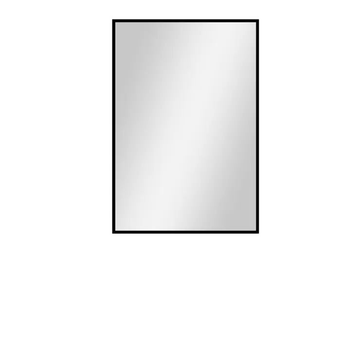38" Black Plastic Framed Accent Mirror