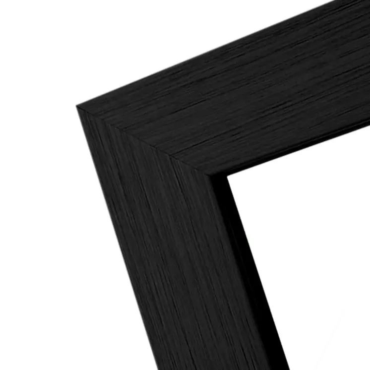 38" Black Plastic Framed Accent Mirror