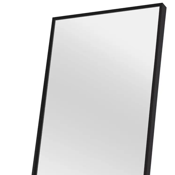 Black Framed Wall Mirror with Stand