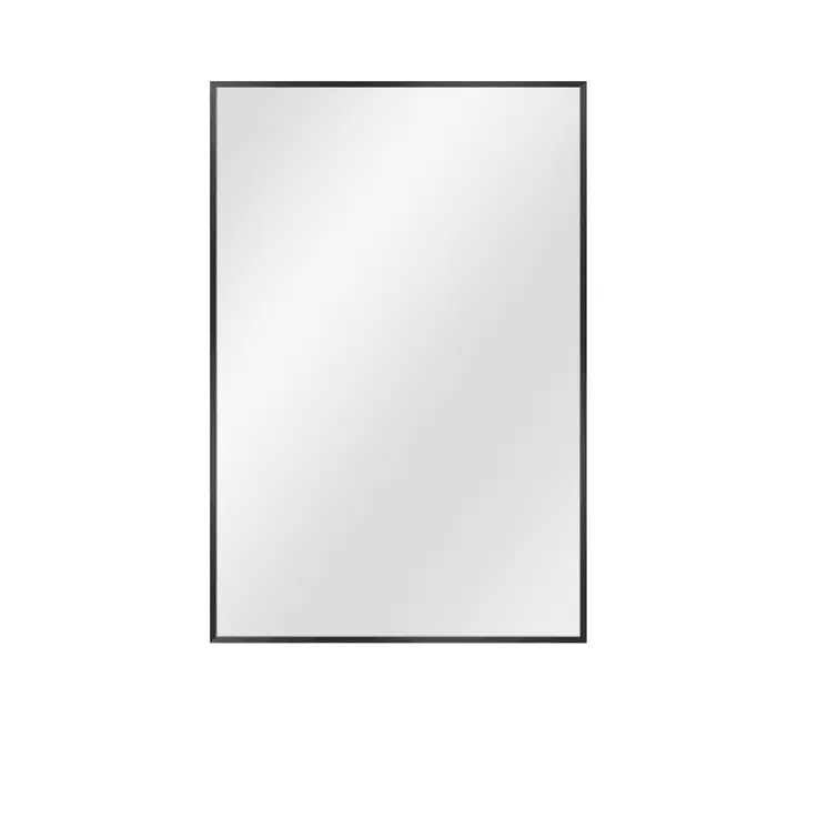 36" Black Metal Framed Accent Mirror