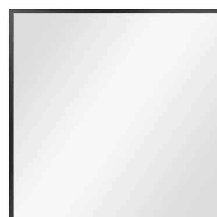 36" Black Metal Framed Accent Mirror