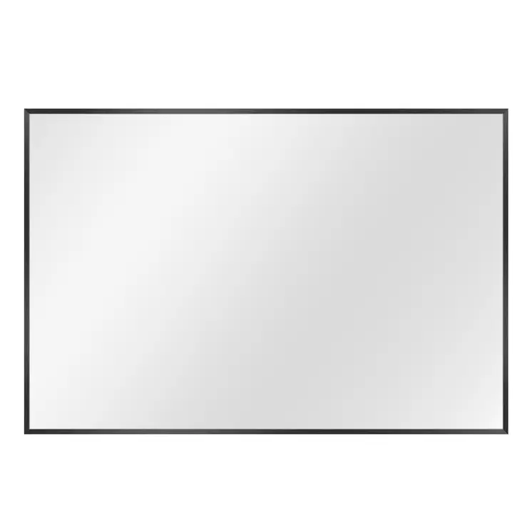 36" Black Metal Framed Accent Mirror