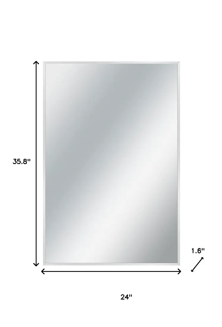 Silver Rectangular Wall Mirror