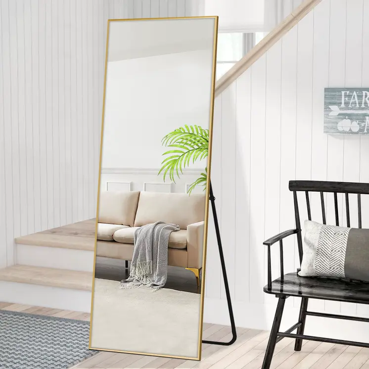 Gold Aluminum Framed Mirror