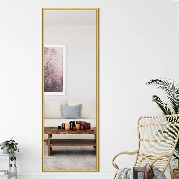 Gold Aluminum Framed Mirror