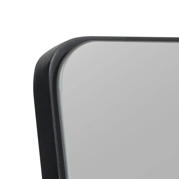 Rounded Wooden Standing Mirror