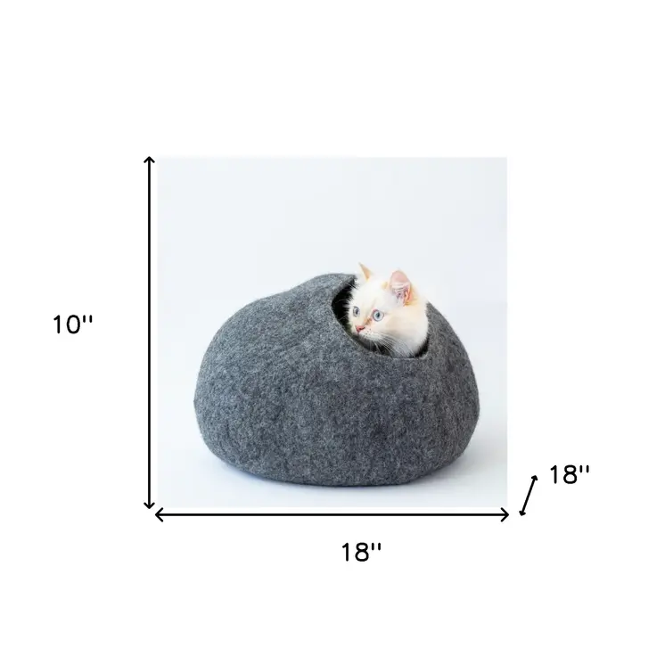 Heather Grey Cat Cave Bed
