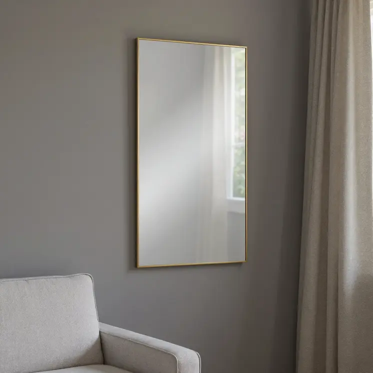 47" Gold Metal Accent Mirror