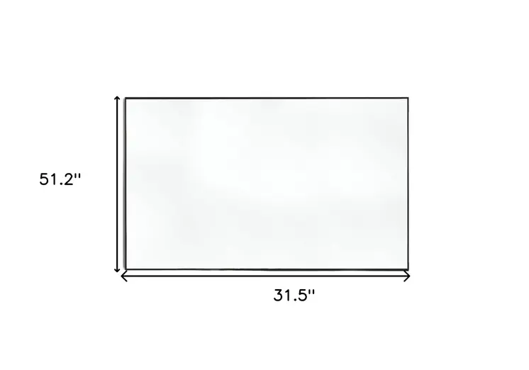 51" Black Metal Framed Full Length Hanging Mirror