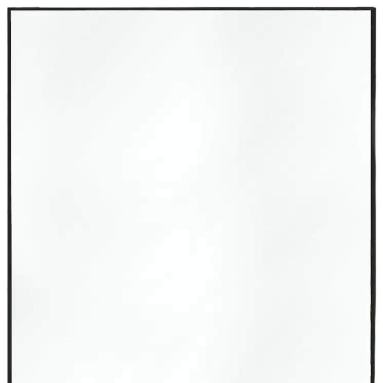 51" Black Metal Framed Full Length Hanging Mirror
