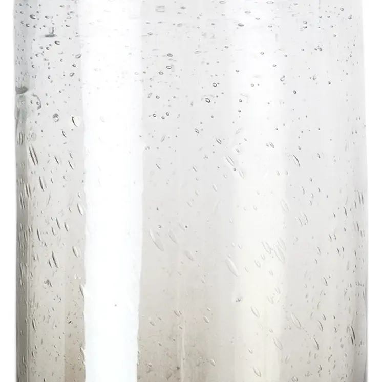 11" Gold Abstract Cylinder Crystal Glass Table Vase