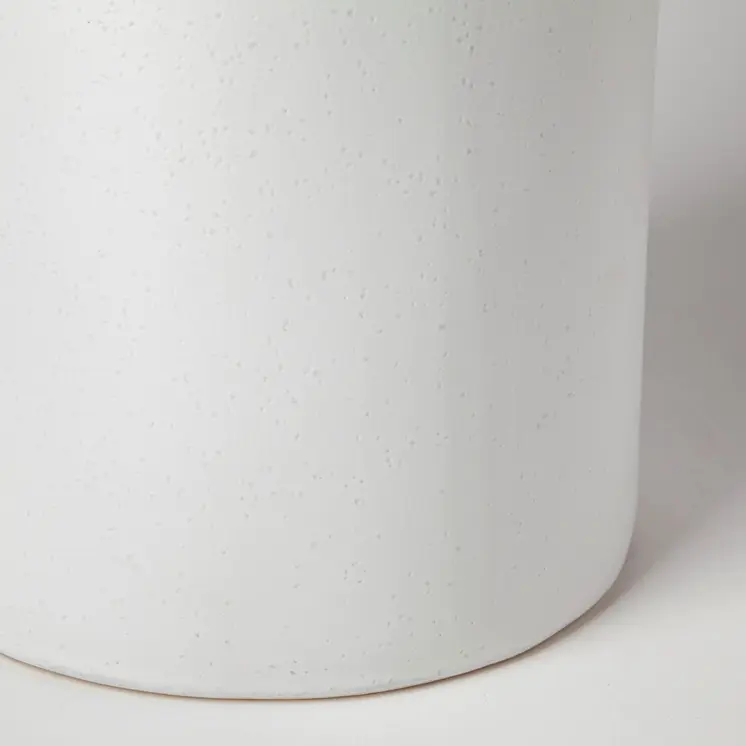 18" Black And White Abstract Cylinder Ceramic Table Vase