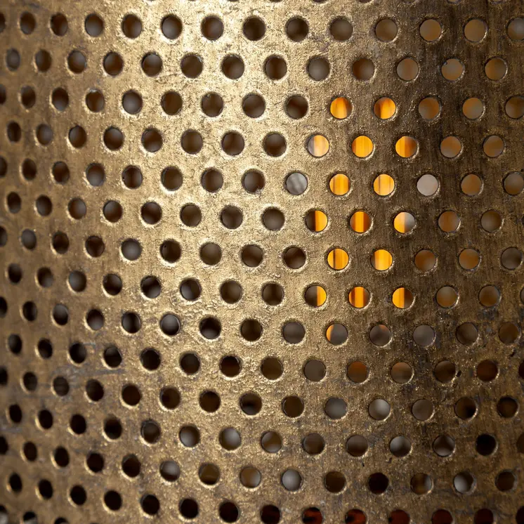 54" Gold And Black Metal LED Floor Lamp With Gold Metal Drum Shade