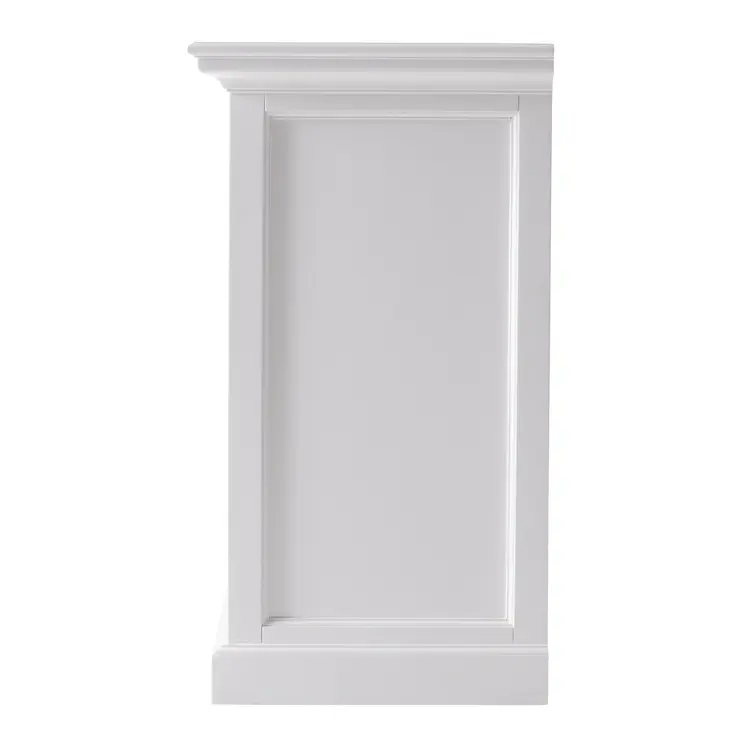 31" White Solid and Manufactured Wood Nightstand