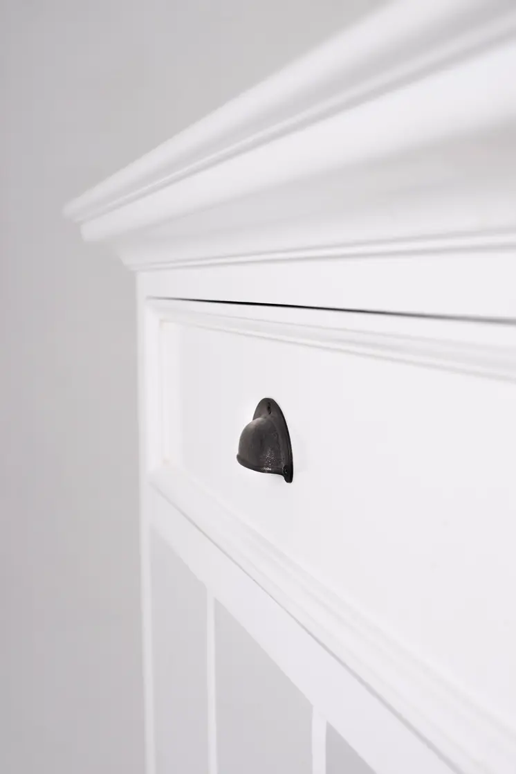 31" White Solid and Manufactured Wood Nightstand