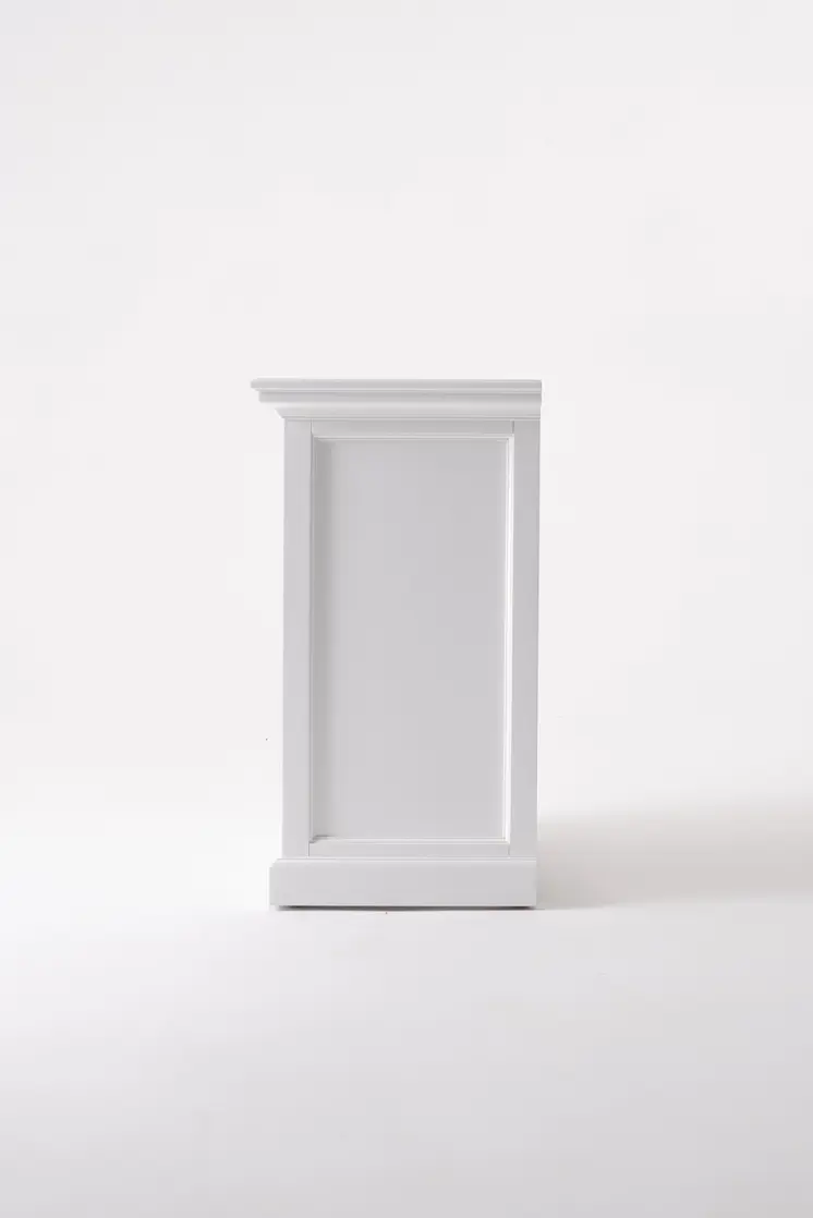 31" White Solid and Manufactured Wood Nightstand