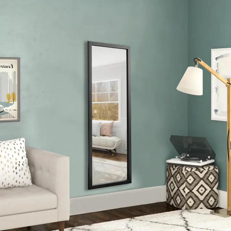 Black Leaning Wall Mirror
