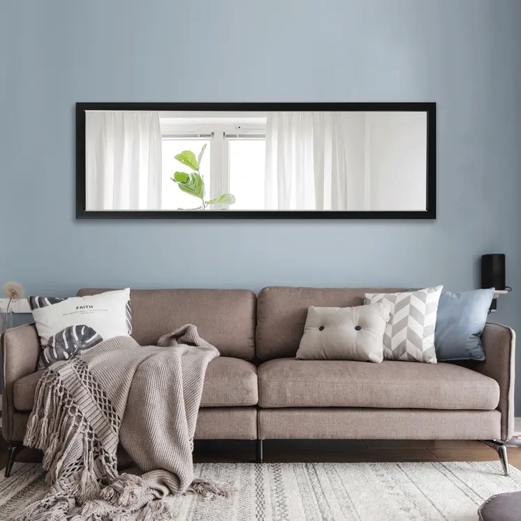Black Leaning Wall Mirror