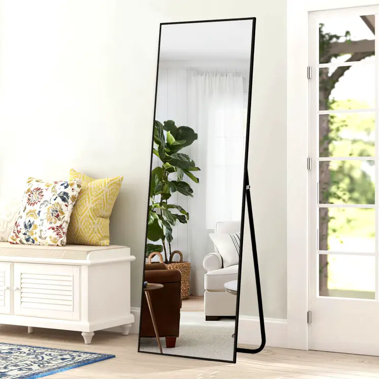 Black Aluminum Frame Mirror