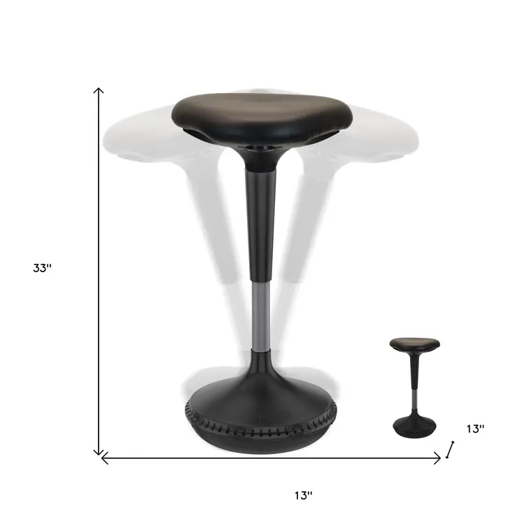 Black Tall Triangle Seat Swivel Active Balance Chair