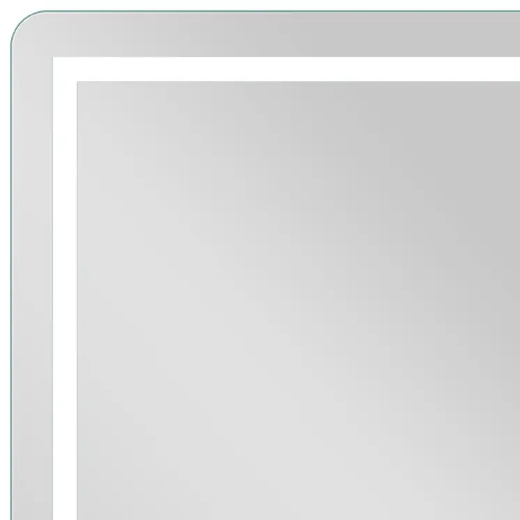 Petite LED Strip Rounded Rectangle Wall Mirror