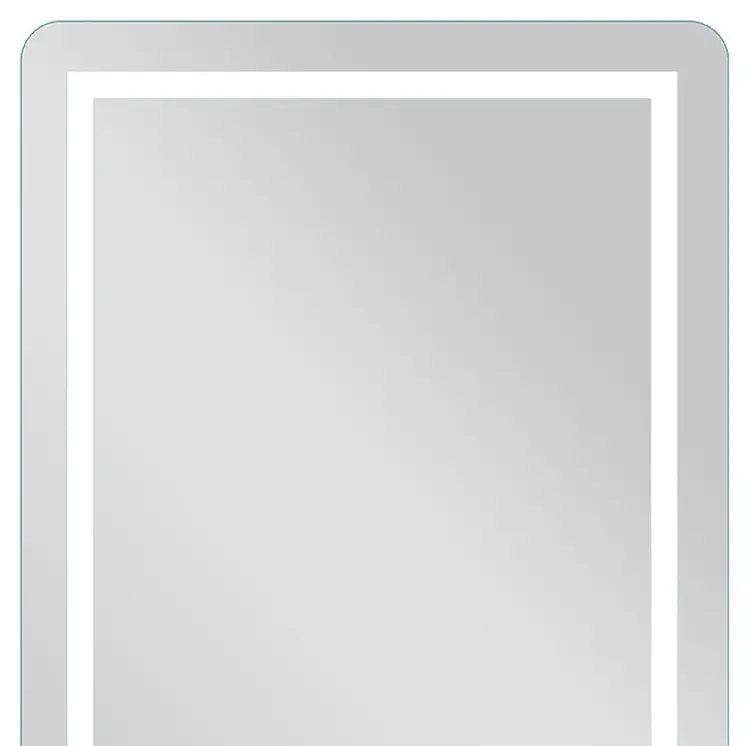Petite LED Strip Rounded Rectangle Wall Mirror