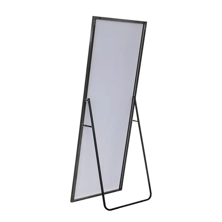 71" Black Metal Freestanding and Wall Mount Accent Mirror