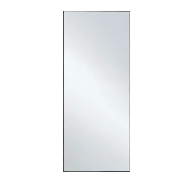 71" Black Metal Freestanding and Wall Mount Accent Mirror