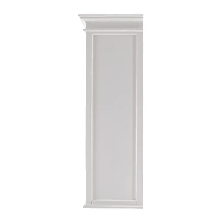 71" White Dining Hutch With Twelve Shelves And Three Drawers
