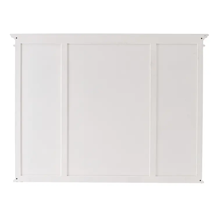 71" White Dining Hutch With Twelve Shelves And Three Drawers