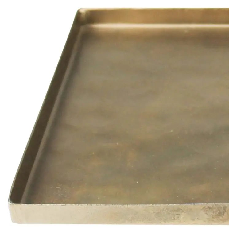 8" Gold Metal Handmade Serving Tray