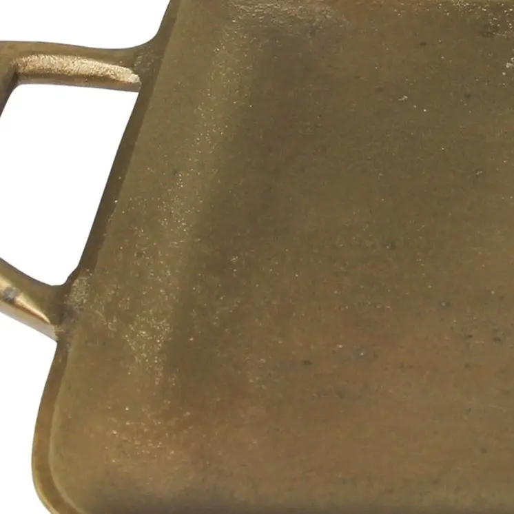 16" Gold Rustic Metal Tray With Handles