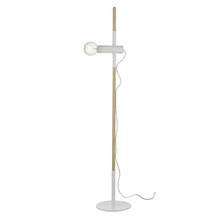 55" Brown And White Reading Floor Lamp