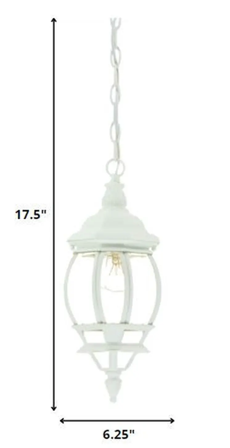 White Glass Globe Hanging Light