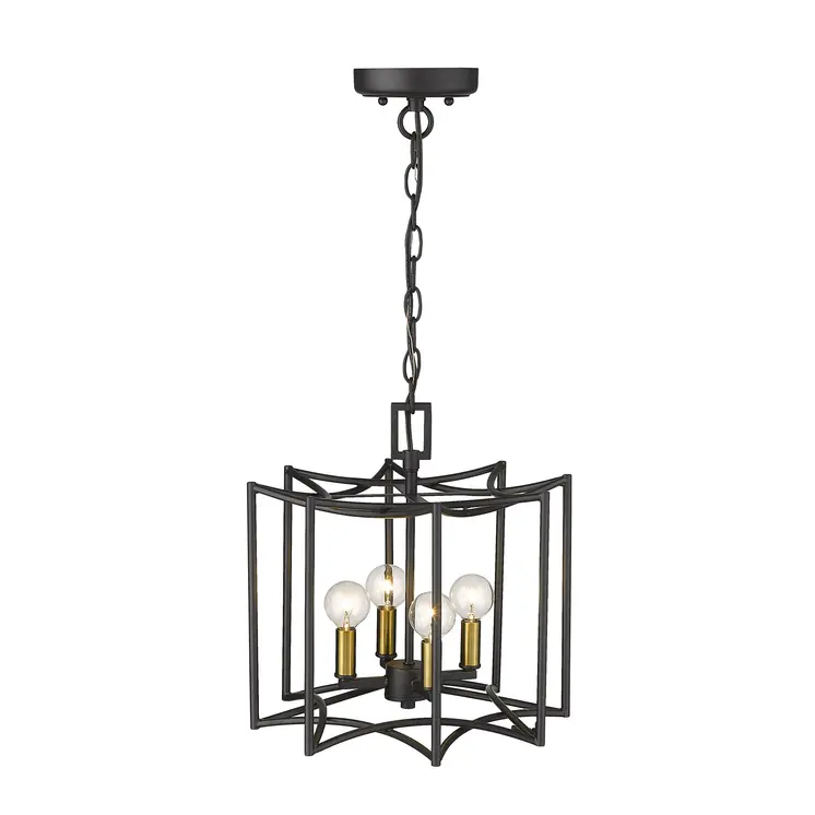 Rhian 4-Light Matte Black Pendant