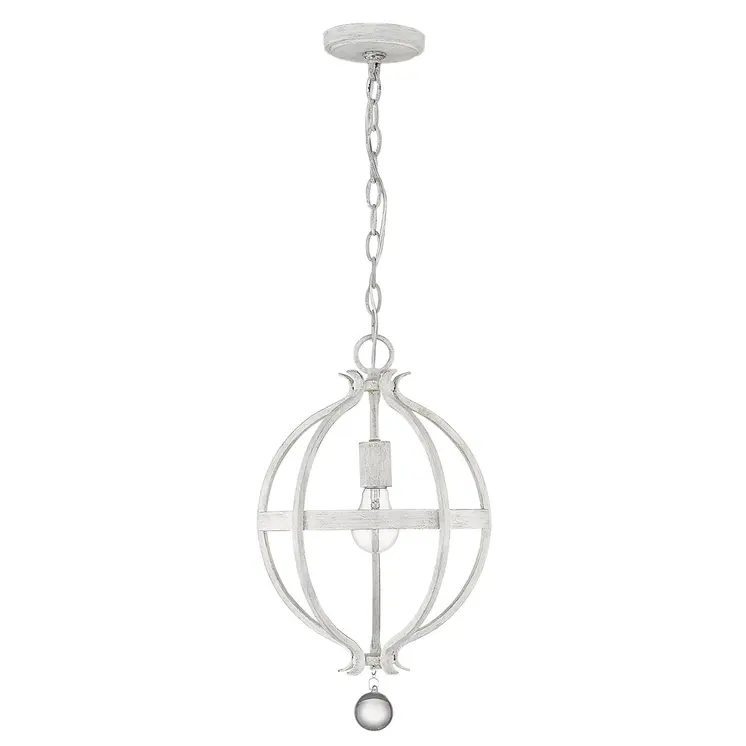 Callie 1-Light Country White Pendant