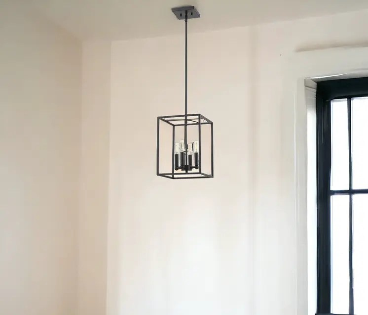Cobar 4-Light Matte Black Pendant