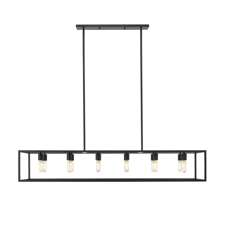 Cobar 12-Light Matte Black Island Pendant