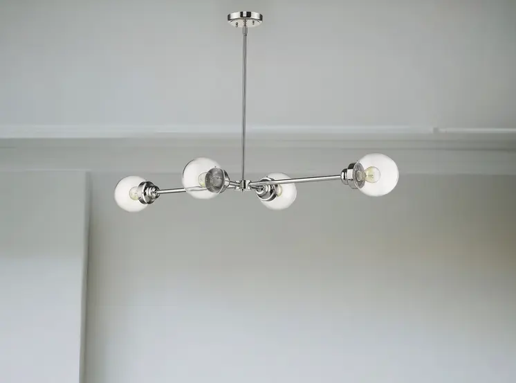 Portsmith 4-Light Polished Nickel Island Pendant