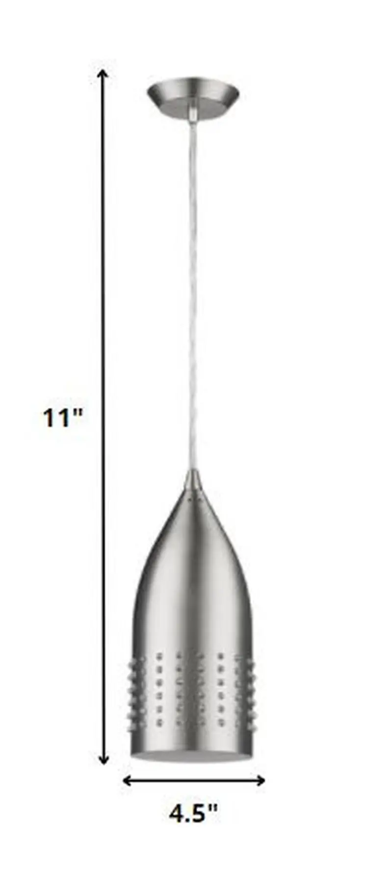 Silver Hanging Light with Glass Studs
