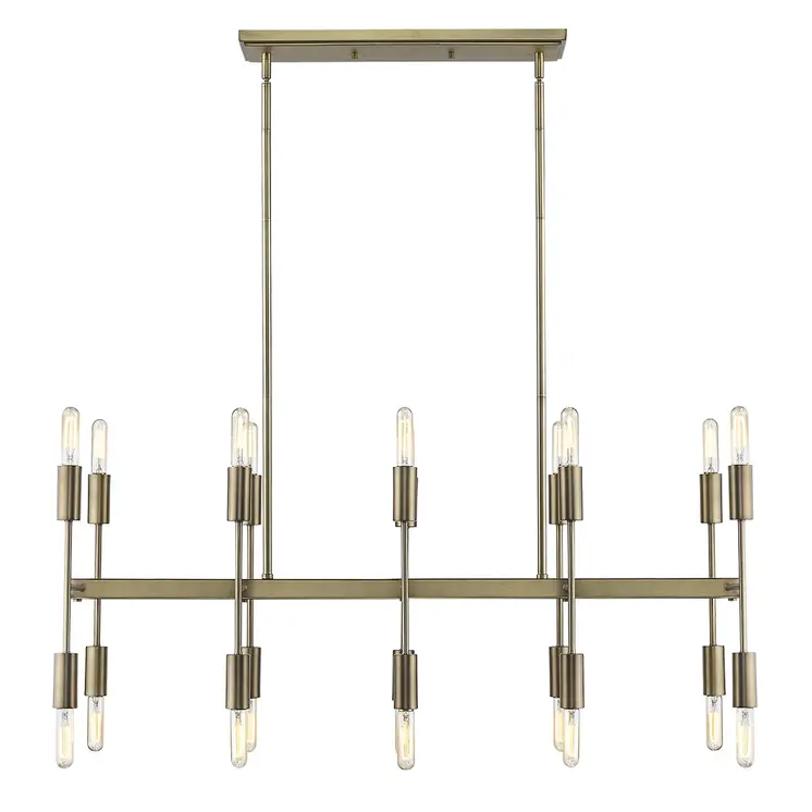 Perret 20-Light Aged Brass Island Pendant