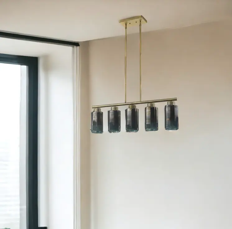 Monet 5-Light Brass Pendant