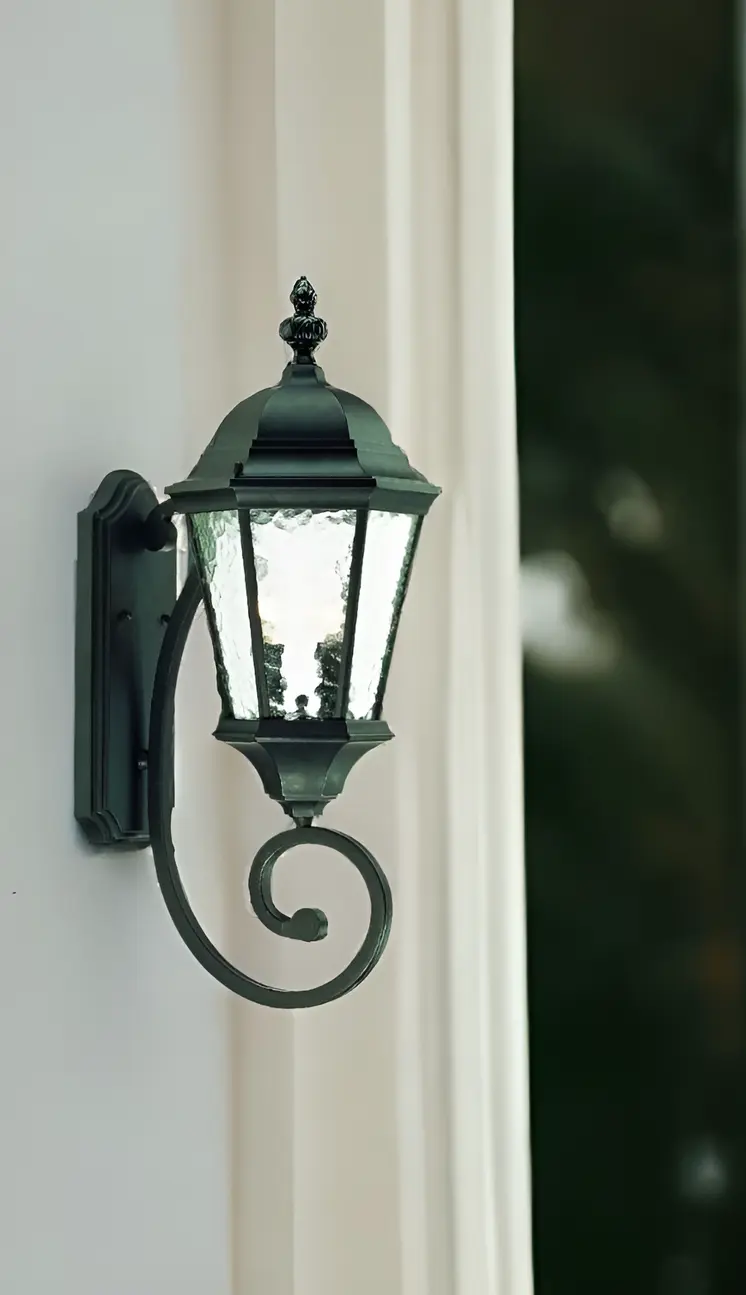 Two Light Matte Black Carousel Lantern Wall Light