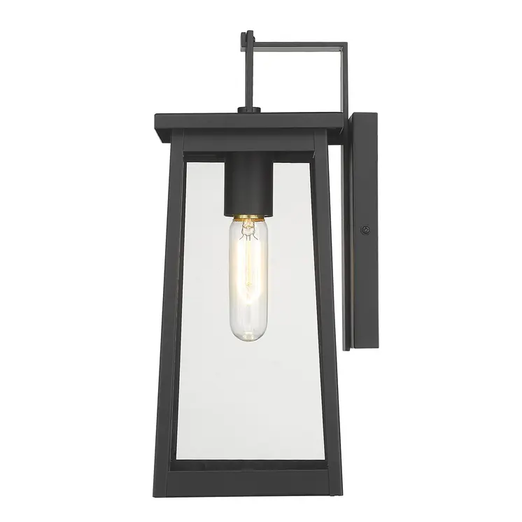 Black Contempo Elongated Outdoor Wall Light