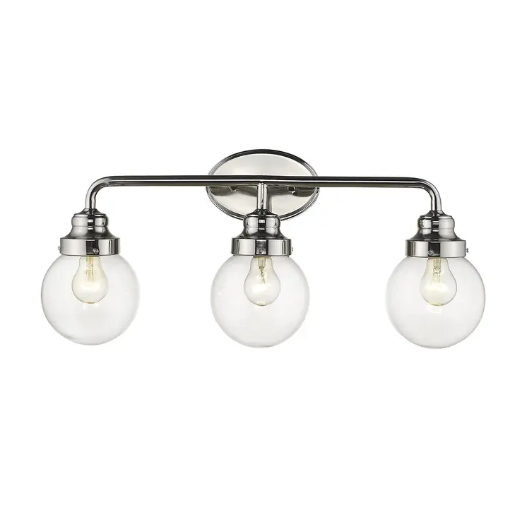 Portsmith 3-Light Polished Nickel Vanity